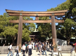 Superbe Torii en cèdre