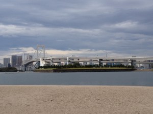La plage artificielle d'Odaiba