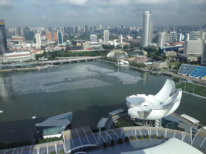Marina Bay depuis notre chambre