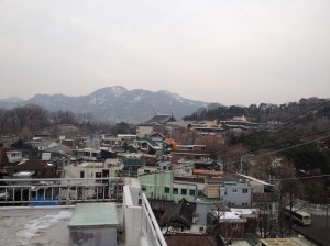 Depuis Bukchon , la résidence du président