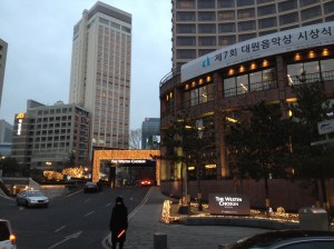 Arrivée au Westin Chosun