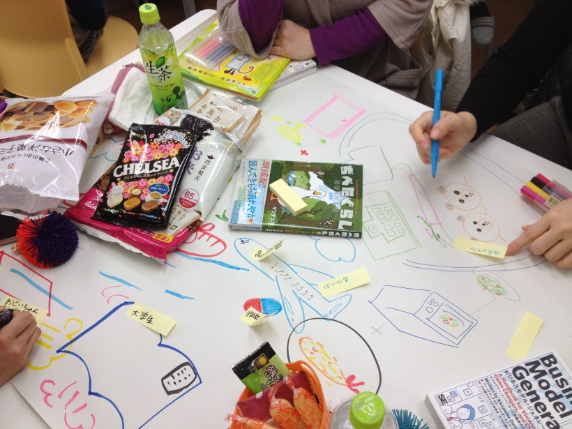 Table bien garnie de l'atelier